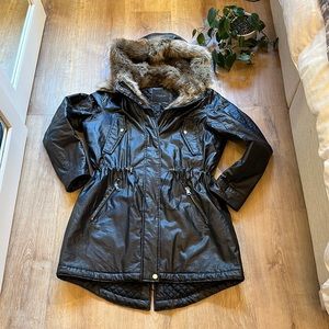 Marc By Marc Jacobs Black Jacket with Fur Trim